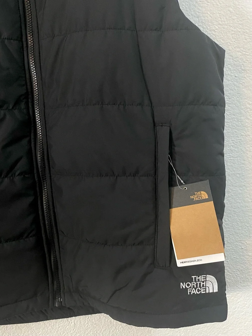 New The North Face Black Everyday Insulated Puffer Vest Men Large Company Logo